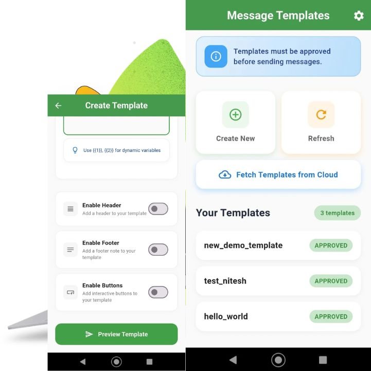 message setu screen